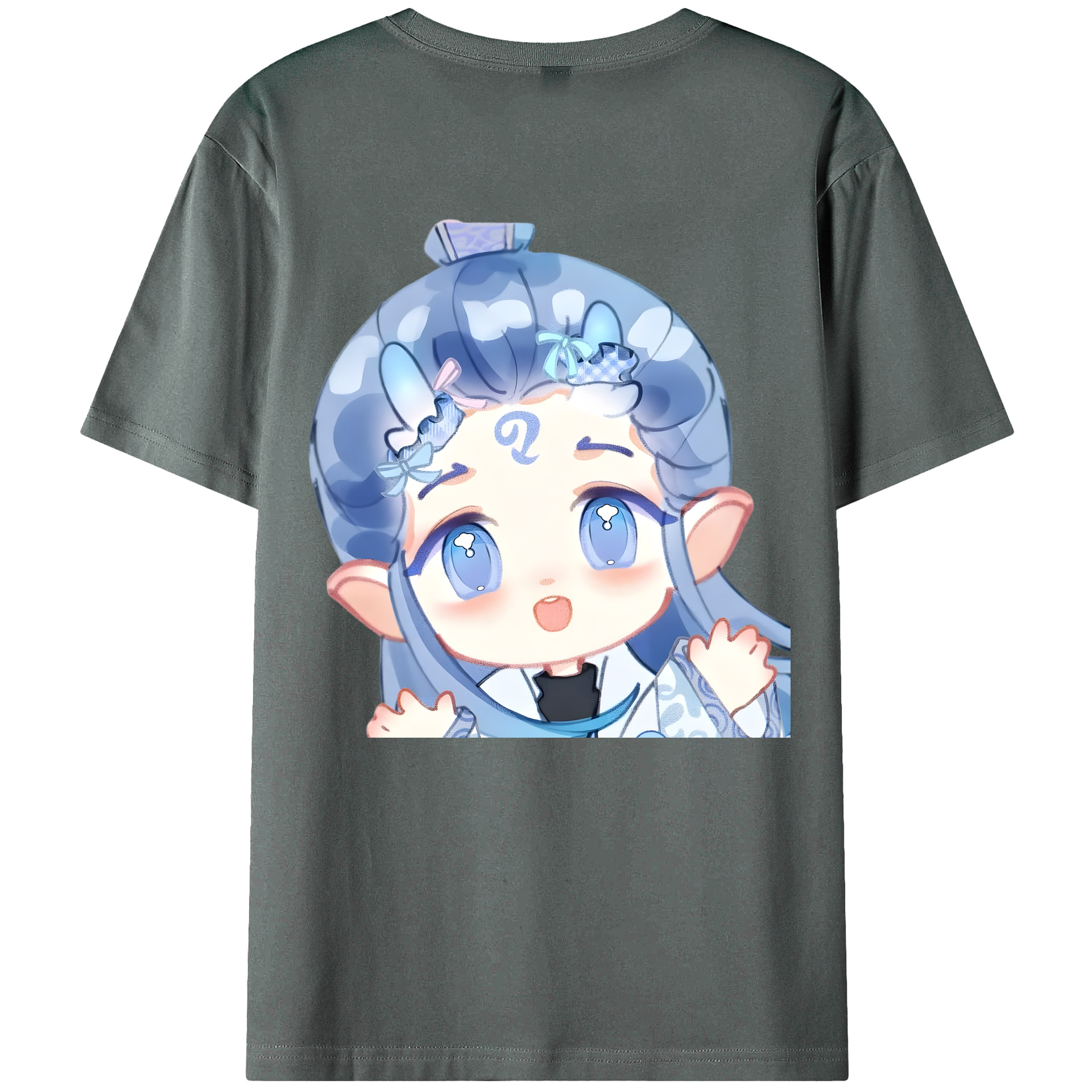 （画像用） Ne Zha 2 ナタ 魔童の大暴れ 綿100％半袖Tシャツ（背面プリント）